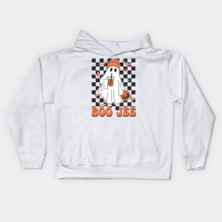 Spooky Season Cute Ghost Halloween Boujee Boo-Jee tee Kids Hoodie